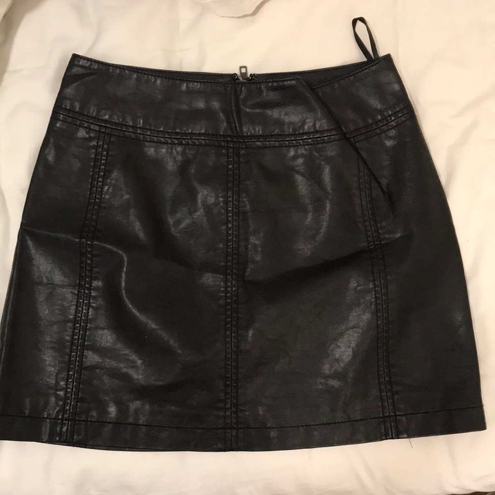 Free people vegan leather skirt